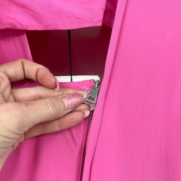 BOTTEGA VENETA Pink and Red Paneled Layered Cutout Maxi Dress Slits Size 6 NEW - Picture 12 of 16